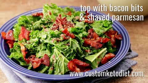 CustomKeto Diet Recipes - Keto Garlic and Herb Bread Sticks & Warm Keto Kale Salad