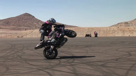 Motorcycle Rider Doing Tricks