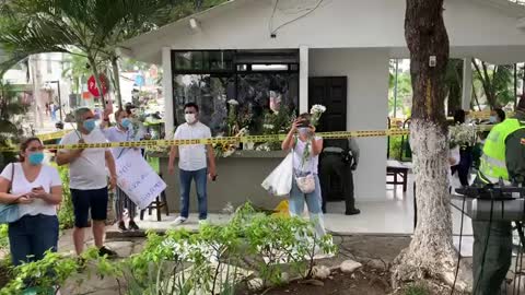 En imágenes: Avanza plantón para apoyar a la Policía en Bucaramanga 1