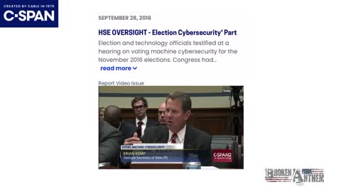 Election Cybersecurity, Brian Kemp - House Oversight Committee, September 28, 2016