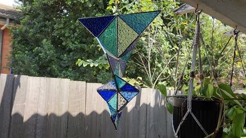Stained glass wind catcher