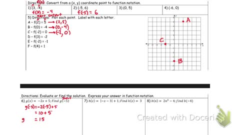 Function Notation Part 1