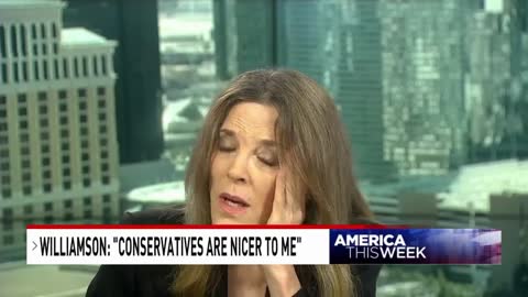 Marianne Williamson " Conservatives are Nicer to me than Liberals " Surprisingly