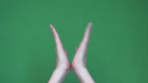 Clapping hands green chroma key