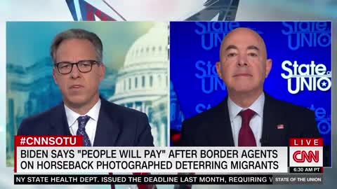 Tapper Calls Out Biden Admin for "patently false" Mounted Border Patrol