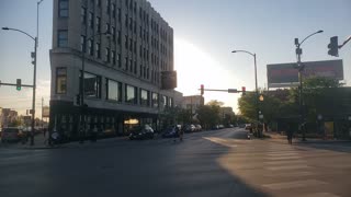 Logan Square from Diversey Avenue