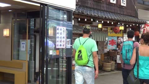 Walking through a Japanese street