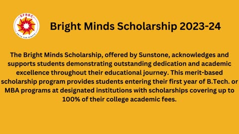 How to avail Bright Minds Scholarship for MBA candidates.