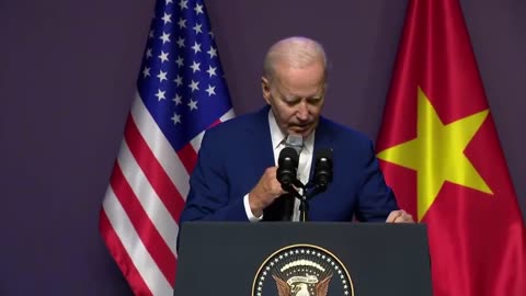 Biden gets VERY confused during his "press conference" in Vietnam