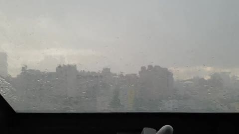 Rain on glass window