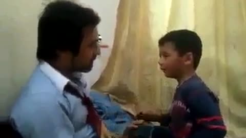 Father and son slap war