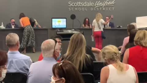 Scottsdale Unified School District board shouted out of the building!