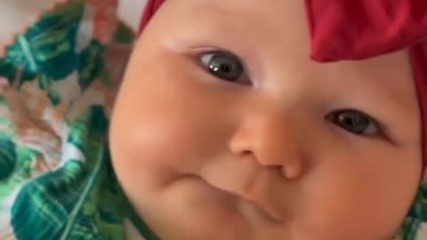 Cute baby laughing & playing