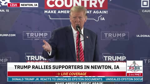 FULL SPEECH: Trump to Deliver Remarks at Iowa Caucus Rally in Newton - 1/6/24