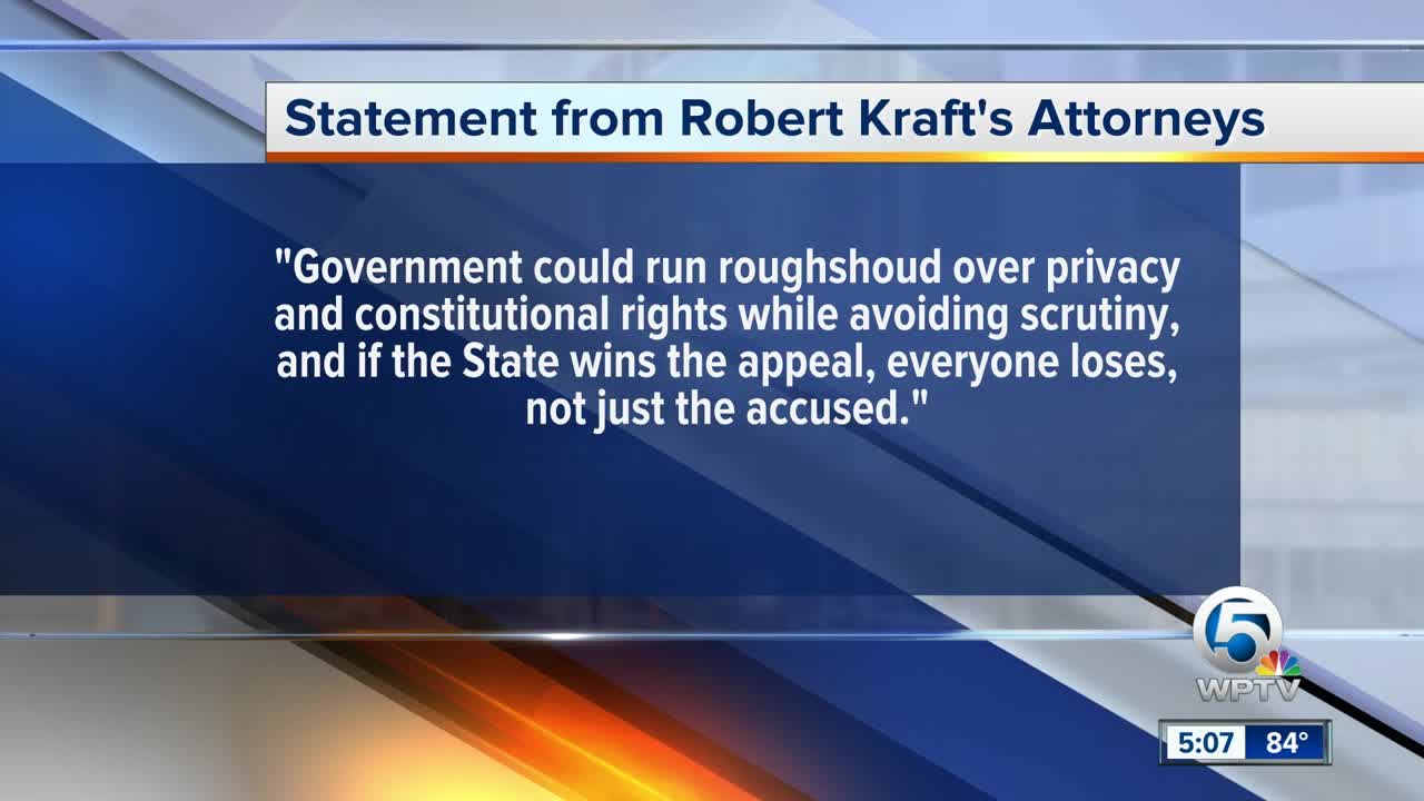 Robert Kraft's attorneys respond to state's appeal in spa case