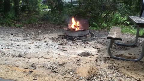 Blue Springs, FL USA campfire