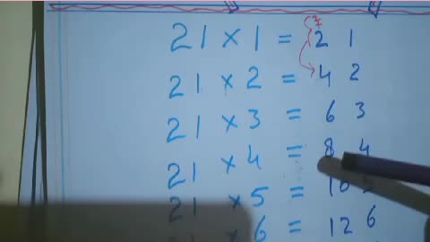 table of 21.#tricks #tabletrick #maths