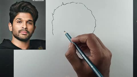 Draw A Portrait Of The Character Allu Arjun