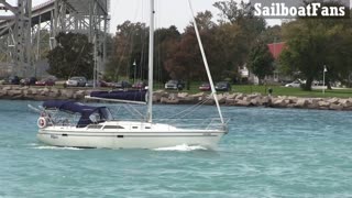 Pazzo Sailboat Light Cruise Under Bluewater Bridges In Great Lakes
