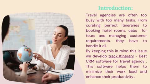 Best CRM Software -Track Itinerary