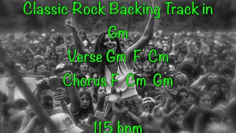 Classic Rock Backing Track in Gm 115 bpm