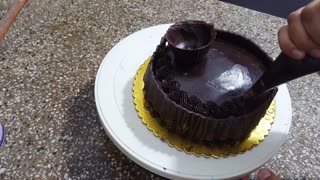 Origami chocolate truffle cake
