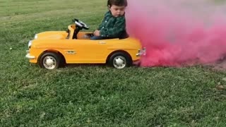 Gender reveal doesn't go as planned for this toddler
