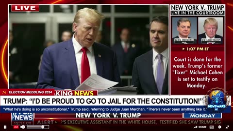 TRUMP: "I'M PROUD TO GO TO JAIL FOR THE CONSTITUTION!"