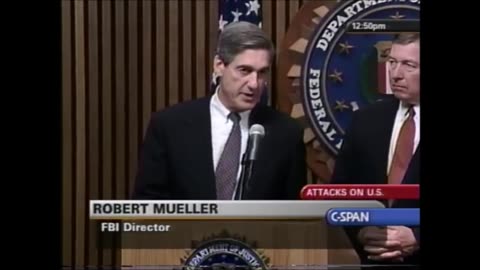 John Ashcroft & Robert Mueller Media Announcement Regarding the 9/11 Attacks (9-13-2001)