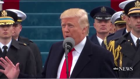 BIZARRE Appearance of Military Behind Trump during speech Jan 24, 2017