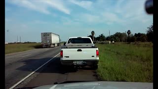 Dash cam captures massive bailout from stolen truck