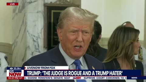 TRUMP ON TRIAL \\ President Trump in New York City court house calls out 'rogue' judge