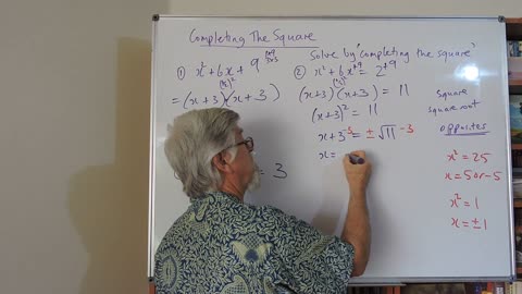 Math Quadratic Equations 05 (Parabolas) Completing the Square Mostly for Years/Grade 10 and 11