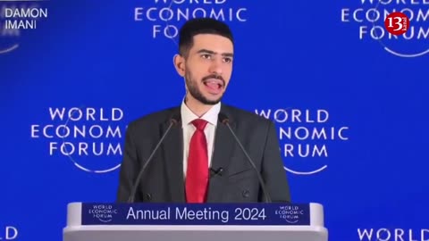 Damon Imani hurling abuses at Klaus Schwab during Davos Meeting - f*** you