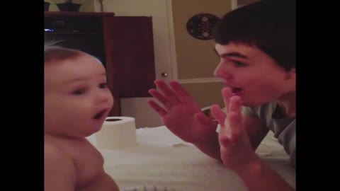 Baby Samuel Amazed By Magic Trick By His Brother In Law