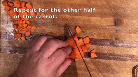 How to dice carrots quickly