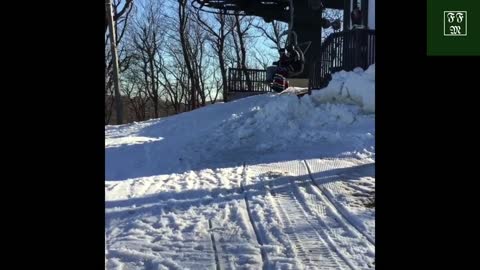 Skii lift and snowboarding fails