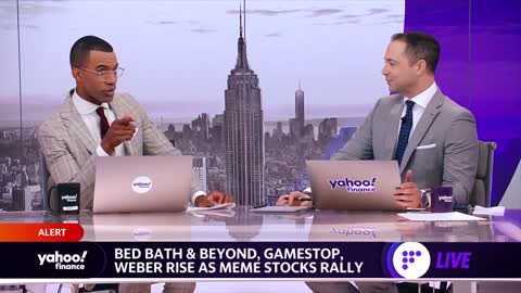 Bed Bath & Beyond, GameStop, Weber rise as meme stocks rally