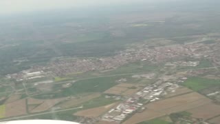 View from an airplane in flight