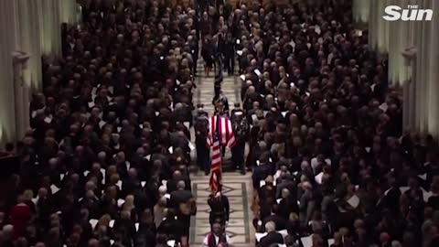 Bush Sr. Funeral -- Jeb Bush reaction to envelope