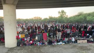 MASSIVE CROWD of Illegal Immigrants Amasses at Southern Border, Encouraged by Biden Policies
