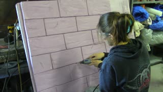 Sculpting a Stone Wall from Foam