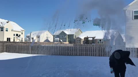 Water instantly vaporized during Chicago's polar vortex