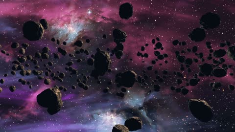 Awesome CG Animation of Asteroids in Outer Space.
