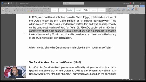 The Quran was Perfectly Preserved - but in 1985