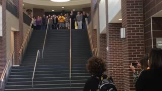 National Anthem Singing Students