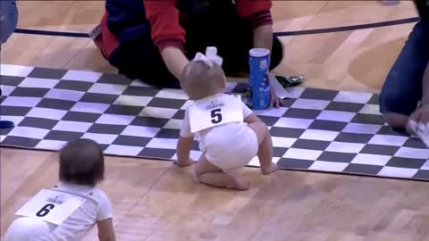 Babies Compete 2019 Baby Crawl Race