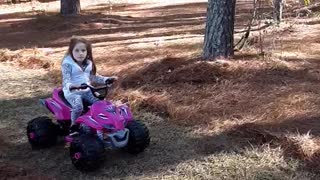 Backyard quad driving