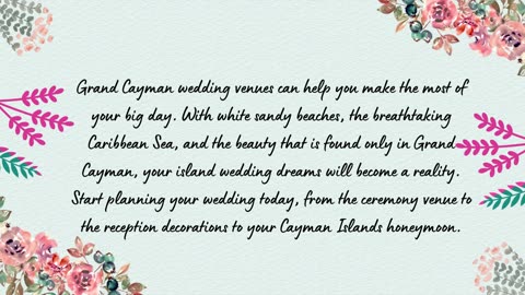 Grand Cayman Wedding Venues I Cayman Visitor