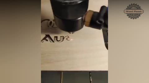 Creating a wooden logo using laser, amazing! | Woodwork Planet